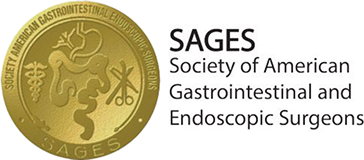 Logo of SAGES with gold medallion and text.