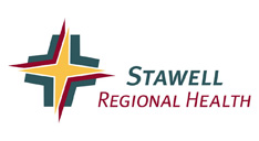 Stawell Regional Health logo with cross design.